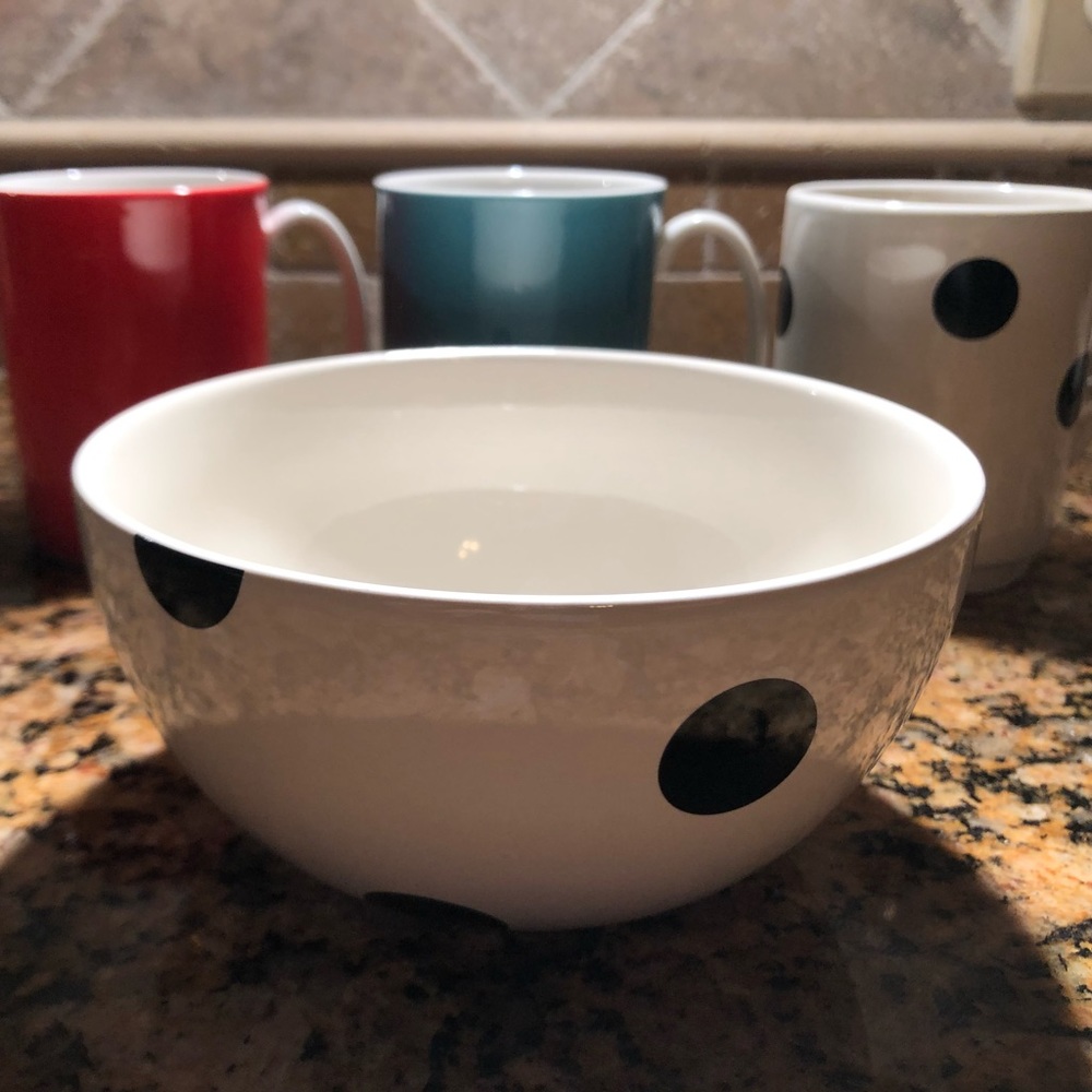 Kate Spade Dishes Lot- 3 Mugs/1 Bowl